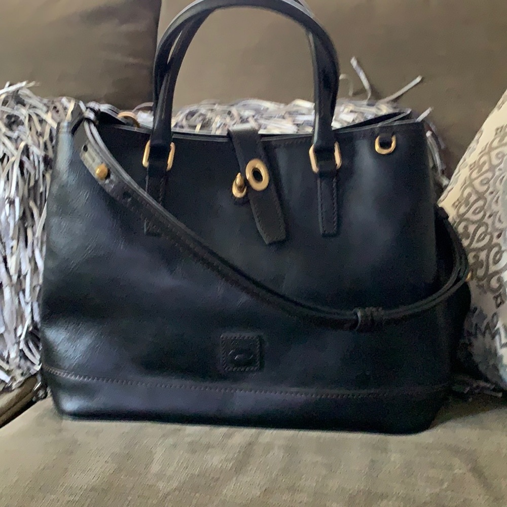 Florentine Perry satchel in rich black .